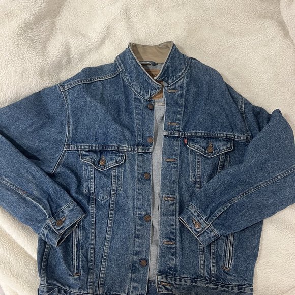 Levi's Other - Vintage Levi's denim jacket with leather collar men's size L